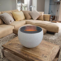 Portable 100ml ultrasons électrique humidificateur d'air de table feu flamme en plastique huile essentielle diffuseur d'arôme