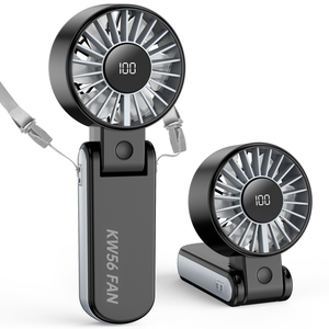 Ventilateur portable KW56, 8 m/s, 5 vitesses, moteur sans balais silencieux, batterie rechargeable 4000 mAh, pour <span class=keywords><strong>les</strong></span> voyages, la voiture, la maison et <span class=keywords><strong>les</strong></span> camping-cars - Product Image 1