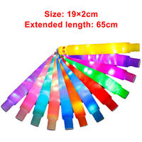 Lot de 12 tubes lumineux LED extensibles de 2 cm en gros, en stock – Jouets sensoriels anti-stress, décorations et fournitures de fête pour enfants, éclairage lumineux