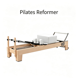 <span class=keywords><strong>Cama</strong></span> Reformer de Pilates para Entrenamiento en Casa y Estudio, de Madera de Roble y Arce Blanco, para Uso Comercial y en Estudio - Product Image 2