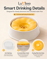 Bouteille d'eau flottante anti-déversement en plastique pour animaux de compagnie (chats et chiens) 1000 ml – Portable, sans mouillage des poils, anti-étouffement