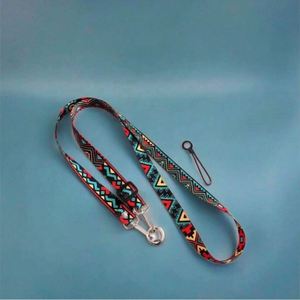 Wholesale <b>Polyester</b> Retro Style Adjustable <b>Lanyard</b> With Hanging Chain Pattern Crossbody Phone Strap - Product Image 2