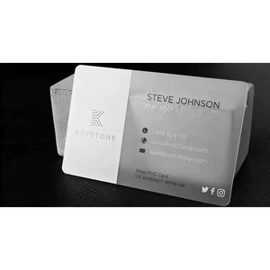 Custom Logo Transparent <strong>Blank</strong> Plastic Visiting <strong>Card</strong> Suppliers Price Frosted Hard Print Pvc <strong>Business</strong> <strong>Card</strong> - Product Image 2