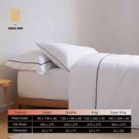 Parure de lit en coton satiné blanc doux 300 fils, unie, rafraîchissante, pour hôtel et maison, avec poches profondes, ajustement élastique parfait, durable