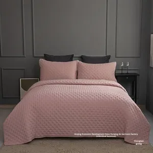 Luxury 3-Piece <strong>Quilted</strong> Microfiber Bedspread Set All Season Reversible Coverlet with Embossed Pattern <strong>Bed</strong> <strong>Throw</strong> for Bedroom Decor - Product Image 1