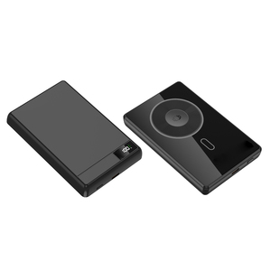 Batterie externe portable magnétique sans fil avec logo personnalisé, en aluminium fin, 10000 mAh, charge rapide PD 20W, mini batterie externe - Product Image 1