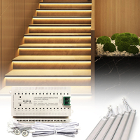 Lumières d'escalier à LED Dispositif de contrôle par induction Capteur de mouvement intelligent pour les marches Adaptateur de lumière LED Contrôleur pour les escaliers