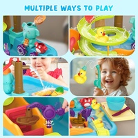 Küchen spüle Angels piel Rutsche Wasser tisch Spielzeug Rollenspiel Handbuch Wasserhahn Geschirrs püler Magnet fischen Rutsche Bahn Wasserspiel Set