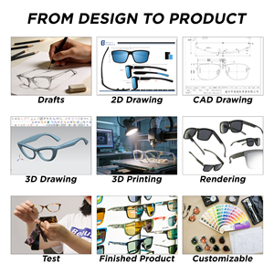 Nouvelle monture de lunettes optiques rondes noires et rouges tendance pour femmes et hommes, lunettes de prescription vintage en métal - Product Image 5