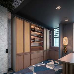 Librerías de Estilo Retro Minimalista para Oficina en Casa, Librerías de Madera de Tamaño Personalizado, Muebles de Estudio Ecológicos - Product Image 3