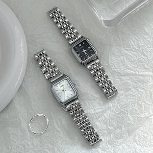 Nuevo reloj de pulsera para mujer con esfera cuadrada, correa de acero simple, reloj de cuarzo informal - Product Image 5