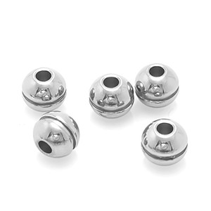 Accessoires en perles d'acier inoxydable, formes variées pour la fabrication de bracelets, finition lisse, taille du trou 8 mm, composants de bijoux - Product Image 4