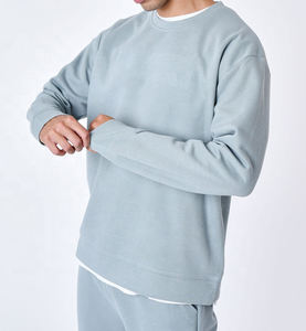 Vente en gros de sweat-shirt à col ras du cou bouffant vierge de haute qualité avec logo personnalisé sweat-shirt à capuche en coton surdimensionné pour hommes - Product Image 3