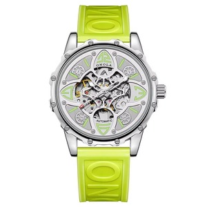 Drioshipping Montre tendance de luxe pour homme de grande marque Mouvement automatique Design squelette Bracelet en acier inoxydable Largeur 22mm Cadran en verre - Product Image 2
