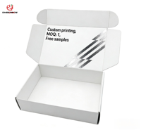 Caja de Cartón Corrugado Reutilizable Resistente y Ecológica con Logotipo Impreso EBB, Caja de Envío de Cosméticos de Papel Kraft Personalizada Premium