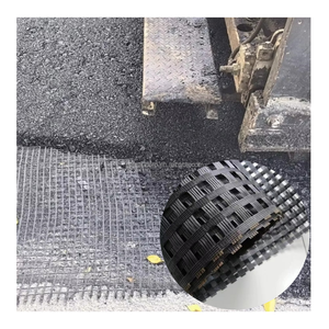 SDM Expressway Pavimento de asfalto Refuerzo de base suave <span class=keywords><strong>EGA</strong></span> Fibra de vidrio Geogrid Trenzado bidireccional de alta resistencia - Product Image 1