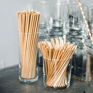 Tube en papier Kraft écologique emballage paille de blé naturelle paille à boire pour la maison fête Barware Bar accessoires - Product Image 3