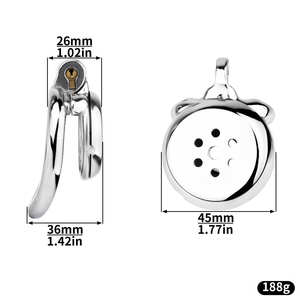 Dispositivo <span class=keywords><strong>de</strong></span> jaula <span class=keywords><strong>de</strong></span> castidad plana FRRK, jaulas <span class=keywords><strong>de</strong></span> castidad masculinas negativas, cinturón con anillo para pene, agujero para orinar, Juguetes sexuales BDSM para hombres, pareja Gay - Product Image 2