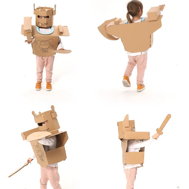 Amazon Robot Boyama Karton Cubby Kağıt Oyun Evi çocuk oyun evi çocuklar için öğrenmek ve oynamak