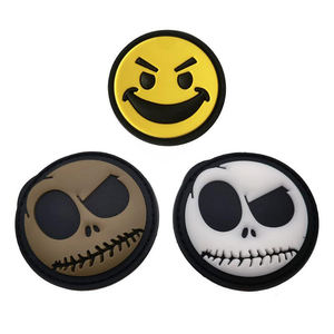 Patchs de bras lumineux en caoutchouc 3D épaissi, motifs Clown, Crâne, Jack, Visage souriant maléfique, pour le moral du groupe - Product Image 5