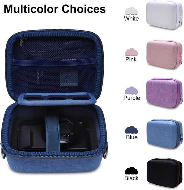 Crossbody Camera Bag Waterproof Shockproof Case with SD Card Slots, Compact Digital Camera Pouch with Adjustable Shoulder Strap