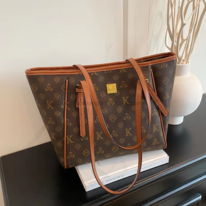 Fashionable Women's Tote <b>Bag</b> New Large-Capacity Retro Handbag All-Match Casual Shoulder <b>Bag</b> Zipper Closure Tanjing - Product Image 2