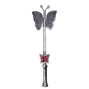 多色亮起LED漂亮的蝴蝶魔杖仙女魔杖，魔杖公主魔杖蝴蝶警棍，闪光魔杖