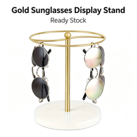 Support de présentation de lunettes de soleil rond, sur pied, en bois, non pliable, moderne, durable et multifonctionnel