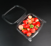 Récipients jetables carrés en plastique écologiques de 16 onces pour la nourriture à emporter de récipient de salade pour la nourriture à emporter