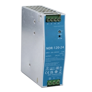 NDR-120-24 120W 24V 5A AC-DC แหล่งจ่ายไฟแบบสวิตชิ่งสำหรับติดตั้งบนราง DIN ขนาดเล็กสำหรับอุตสาหกรรม Ndr-120-24 1 - Product Image 2