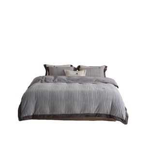 Hongchang Milk Fleece Four-Piece <b>Bedding</b> <b>Set</b> 2000g Winter Warm Solid Color Reactive Dyeing Carving Weave - Product Image 5