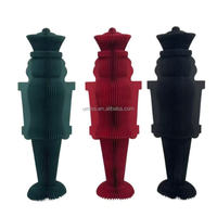 Ornement géant en papier Casse-Noisette de 100 cm certifié FSC - Décoration commerciale de Noël pliable en 3D
