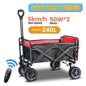 Chariot <span class=keywords><strong>utilitaire</strong></span> télécommandé personnalisable EC22 240L, chariot de <span class=keywords><strong>camping</strong></span> électrique pliable 240L pour l'extérieur - Product Image 2