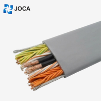 Câble plat flexible pour ascenseur avec câble en acier, câble coaxial intégré pour réseau CCTV TVVB H05VVH6-F 300/500V