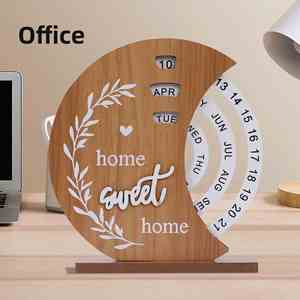 Calendario Wannian de Madera para el Hogar, Calendario Circular Giratorio Creativo, Adorno Decorativo Colgante, Venta al Por Mayor de Fábrica - Product Image 4