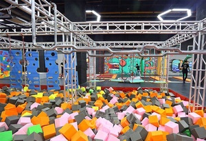 Parque de Trampolines Interior con Estándares EN1176, Centro Deportivo con Circuito de Obstáculos Ninja Warrior <span class=keywords><strong>para</strong></span> Niños - Product Image 4