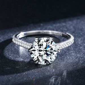 Anillo de Compromiso Clásico al por Mayor, Chapado en Rodio, Plata S925, Anillos de Promesa Personalizados para Parejas - Product Image 6