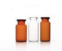 Flacons en verre transparent à bouchon serti, en borosilicate durable, pour l'emballage d'échantillons cosmétiques