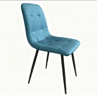 Chaise de salle à manger élégante et confortable en velours avec pieds en métal robustes pour l'approvisionnement transfrontalier