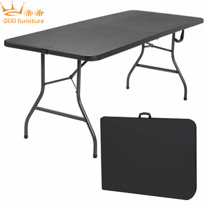 Açık katlama PP masa <span class=keywords><strong>Metal</strong></span> bacaklar yüksek yoğunluklu polietilen (HDPE) demir 240 cm (8 Ft) uzun boş dış mekan mobilyası - Product Image 2