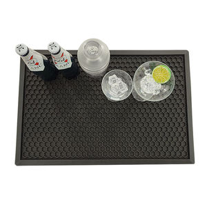 Custom Soft Silicone PVC Black Bar <b>Mat</b> Non Slip Waterproof Heat Resistant For Bar Counter Home Bar And Commercial Use - Product Image 6