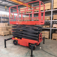 Plateforme élévatrice à ciseaux électrique montée sur remorque Rong Yu GTJZ-6, capacité 80-1000 kg, acier, hauteur de plateforme maximale 4-22 m, mobile et flexible