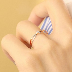 Factory Wholesale 925 Sterling <strong>Silver</strong> Two Tone <strong>Cross</strong> <strong>Ring</strong> for Women Minimalist Versatile Wedding Anniversary Party Gift Jewelry - Product Image 3