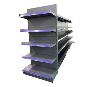 Étagère de supermarché simple face blanche de style italien d'usine présentoir d'épicerie de détail étagère de gondole - Product Image 2