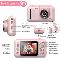 Appareil Photo numérique Rechargeable avec Rotation à 2.4 degrés, 180 pouces, Mini appareil Photo numérique, jouets pour enfants, cadeau