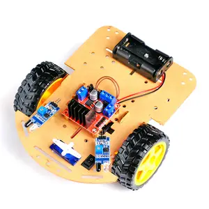 Neues Typ 2WD Smart Robot Car Chassis Acrylplatten-Kit mit Geschwindigkeit geber für 51 M26 DIY Educational Robot Smart Car Kits