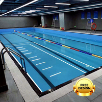 Piscine de compétition olympique 50m, certification professionnelle pour la construction de centres de formation à la natation pour événements internationaux