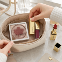 Coffret Cadeau Maquillage en Stock, Sans MOQ, 3 Pièces Luxe Or : Blush, Gloss et Rouge à Lèvres avec Personnalisation OEM/ODM