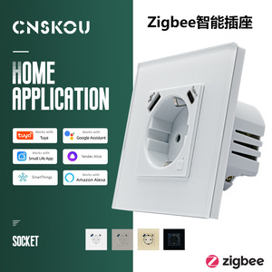 CNSKOU Smart EU <b>Socket</b> Type-C <b>USB</b> 86mm <b>With</b> Zigbee Remote Control Fast Charging PD 20W Metering - Product Image 3