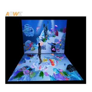 AOWE Strong Led Dance Floor Tile Display For Shopping Mall DJ Booth Club 3D Interactive Smart Floor Led Display Screen